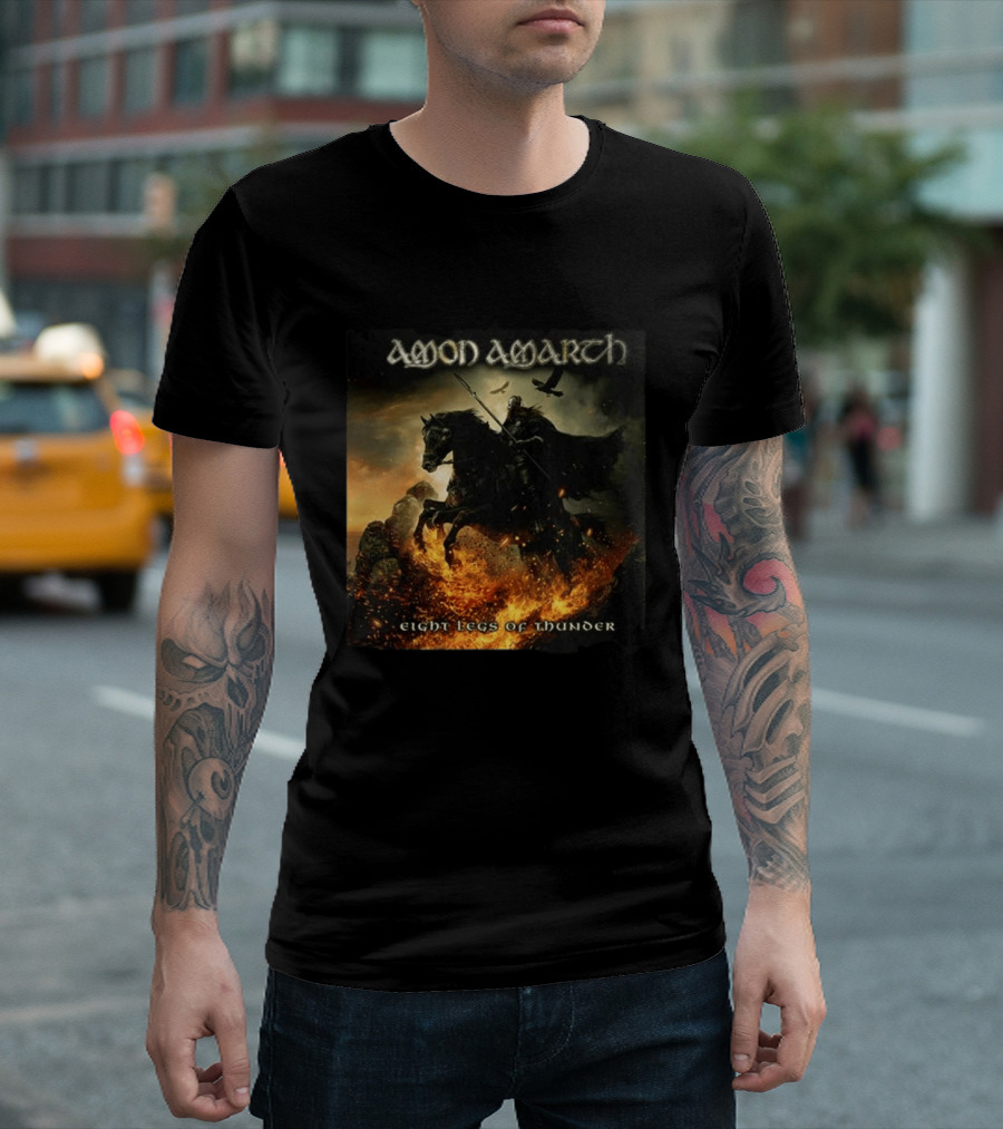 Amon Amarth Eight Legs Of Thunder New Single Viking Warrior Album Cover T-Shirt