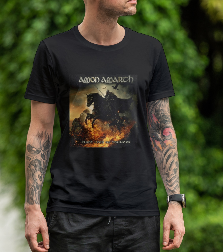 Amon Amarth Eight Legs Of Thunder New Single Viking Warrior Album Cover T-Shirt