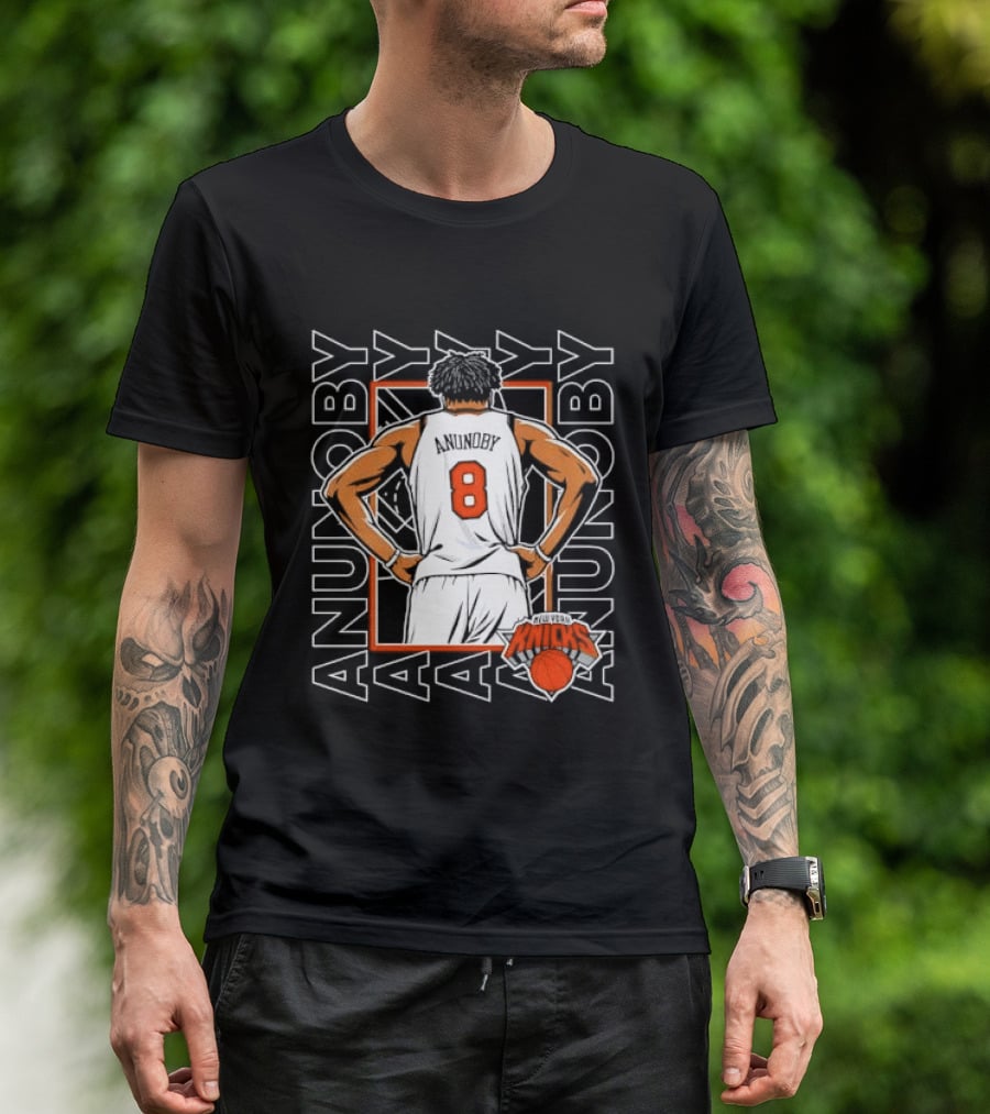 Anunoby New York Number 8 Basketball Player Knicks T-Shirt