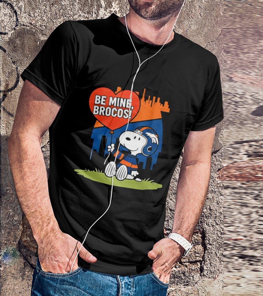 Be Mine Broncos Snoopy Valentine 2026 Denver Football Fan T-Shirt