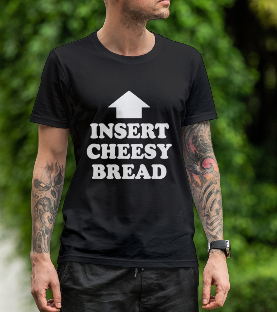 Kanye West Insert Cheesy Bread Text With Arrow T-Shirt
