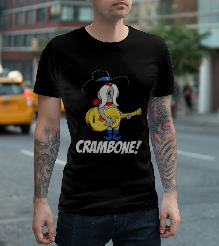 Crambone Guitar Playing Character With Cowboy Hat And Boots T-Shirt