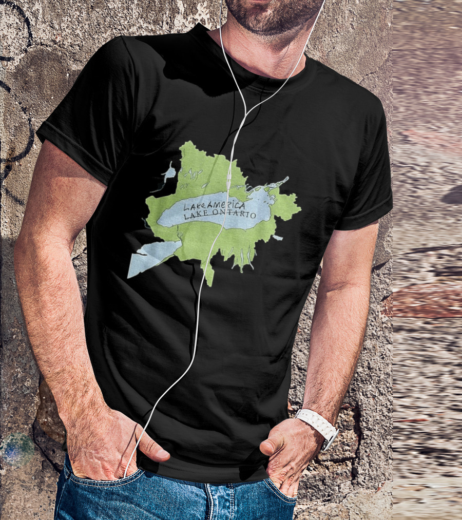 Lake America Lake Ontario Geography Humor Map T-Shirt