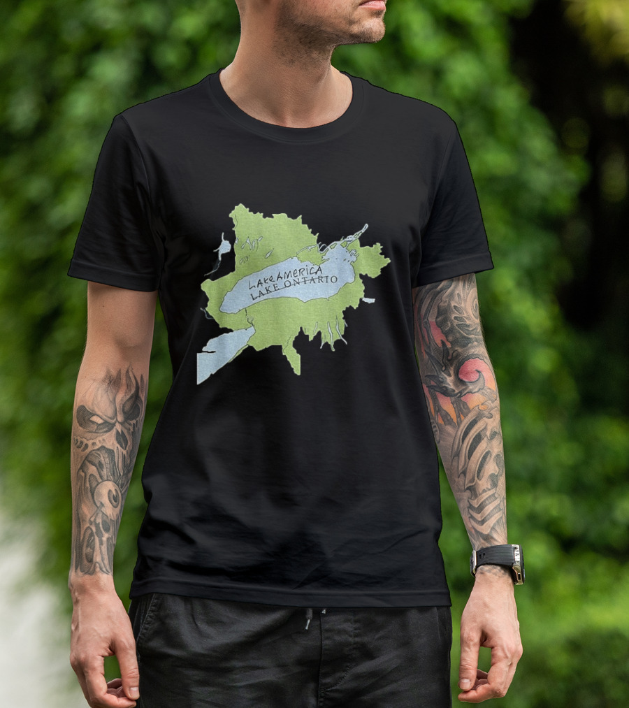 Lake America Lake Ontario Geography Humor Map T-Shirt
