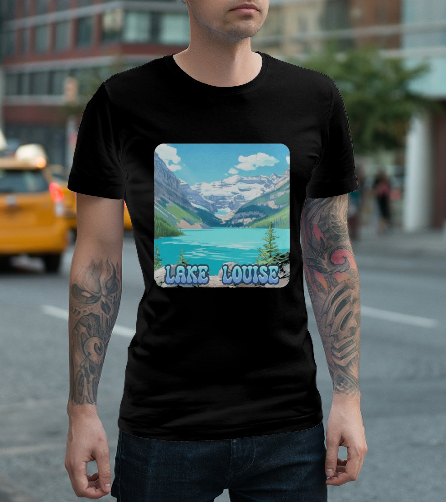 Lake Louise Canada Scenic Mountain Lake View T-Shirt