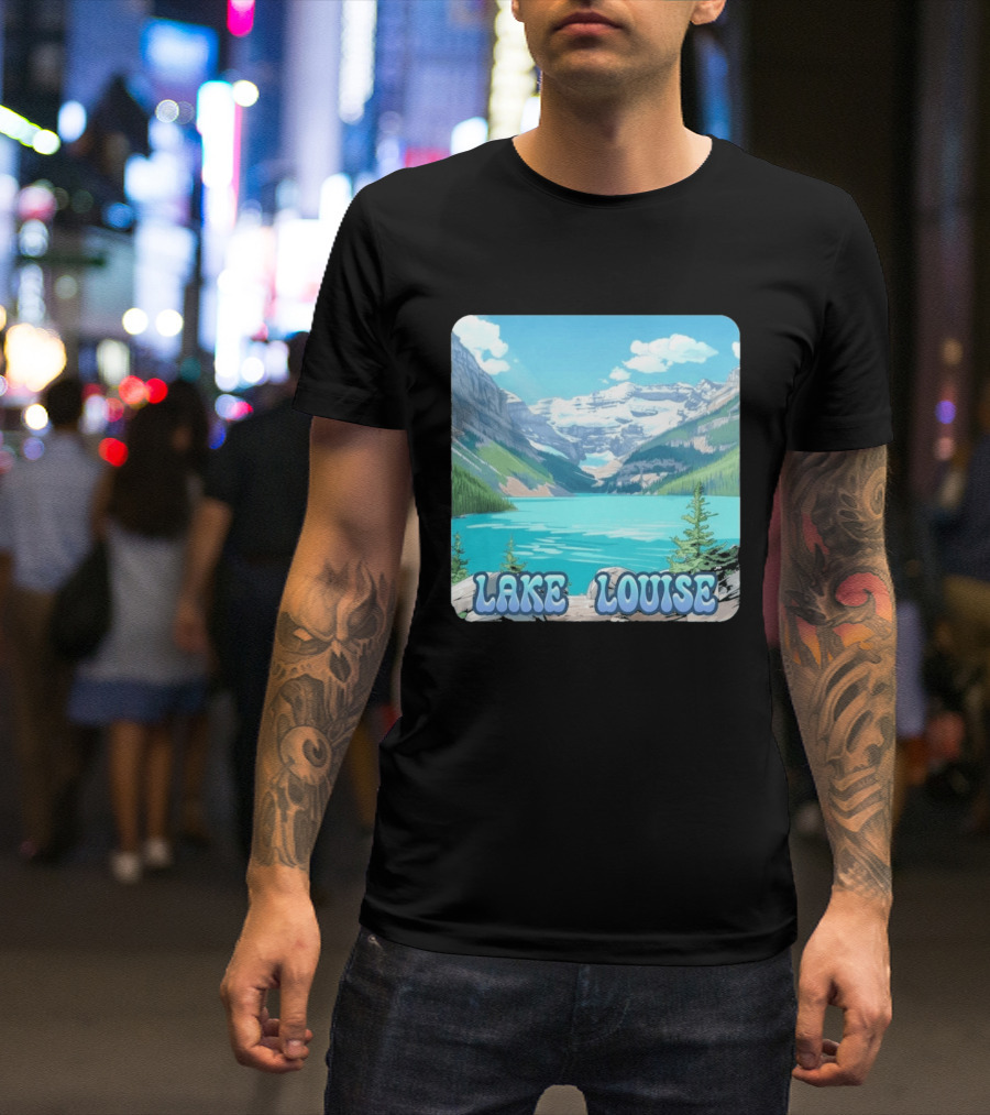 Lake Louise Canada Scenic Mountain Lake View T-Shirt
