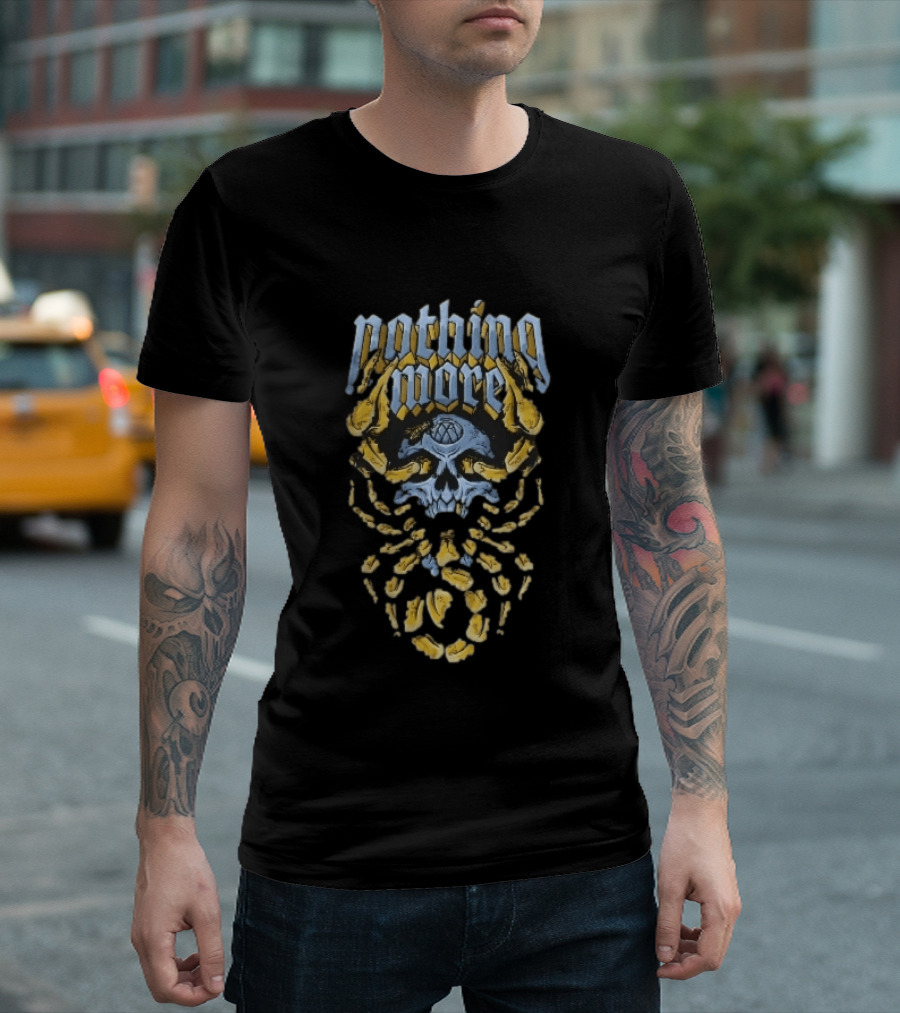 Nothing More Blue Skull Yellow Scorpion Claws Tail T-Shirt