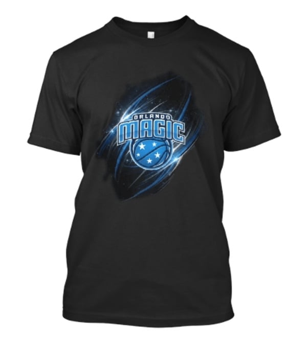 Orlando Magic NBA Basketball Stars Glowing Blue Swirl T-Shirt