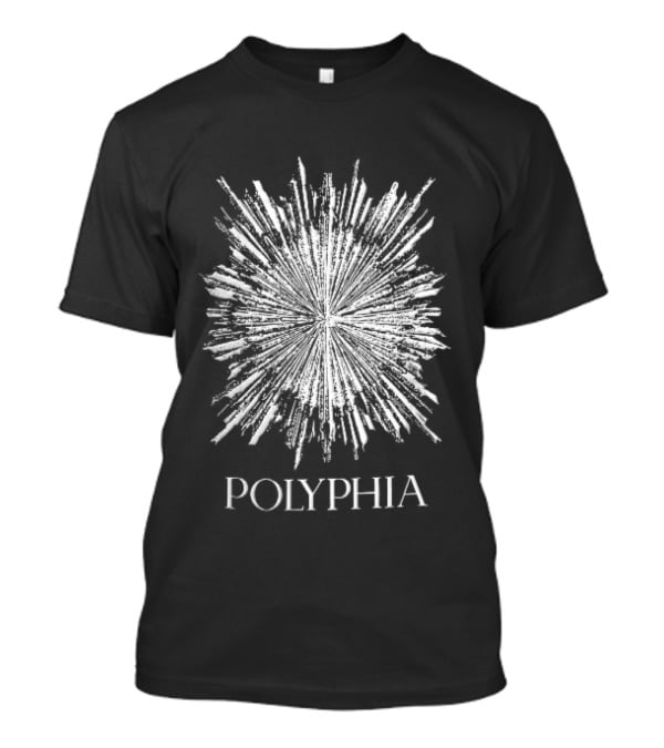 Polyphia Distressed White Starburst Explosion Rays Grunge Stencil T-Shirt