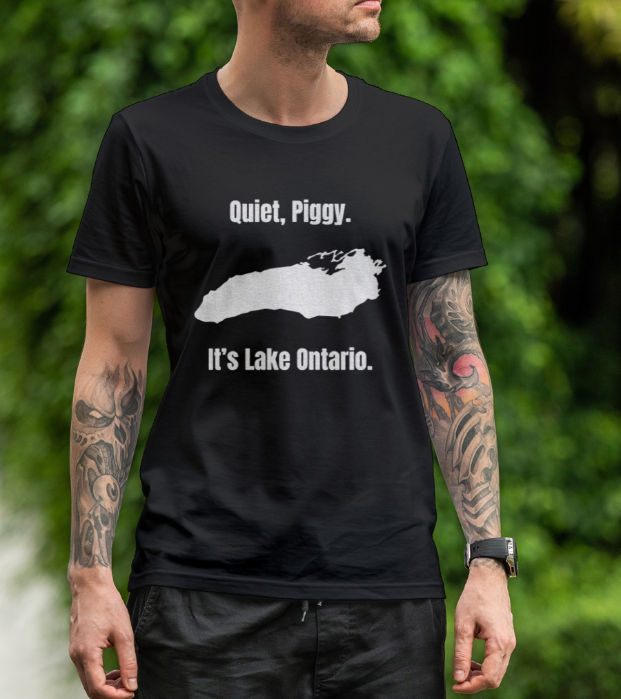Quiet Piggy It's Lake Ontario Support Canada Map T-Shirt