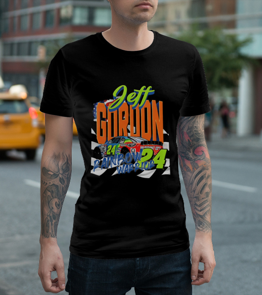 Jeff Gordon 24 Rainbow Warrior DuPont Chevrolet NASCAR Racing T-Shirt