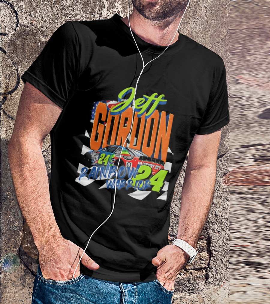 Jeff Gordon 24 Rainbow Warrior DuPont Chevrolet NASCAR Racing T-Shirt