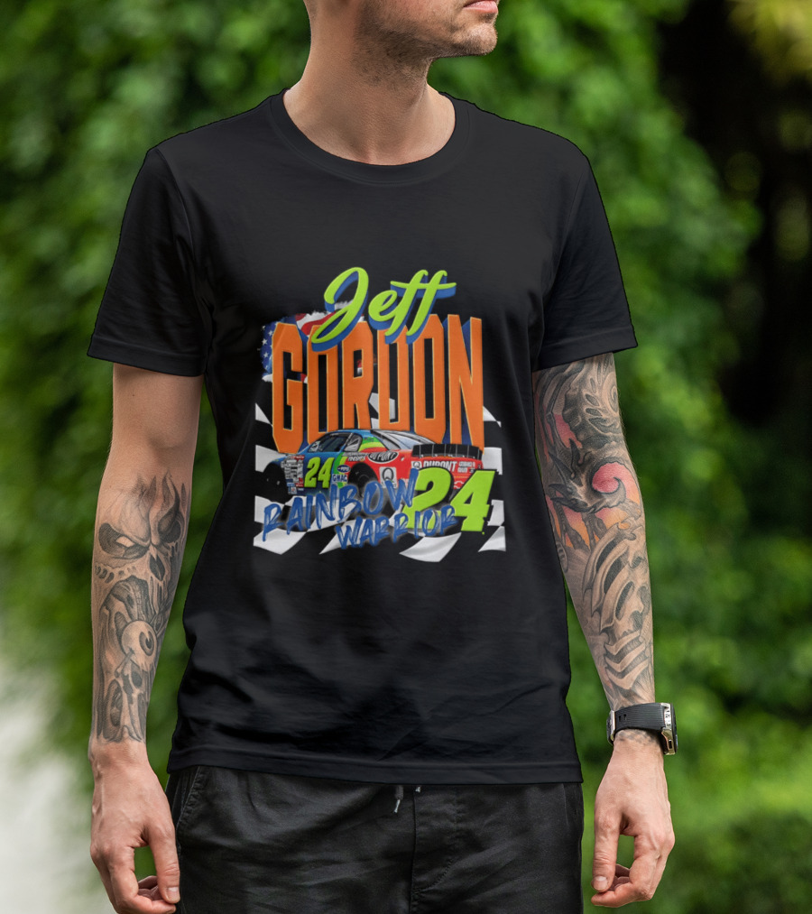 Jeff Gordon 24 Rainbow Warrior DuPont Chevrolet NASCAR Racing T-Shirt