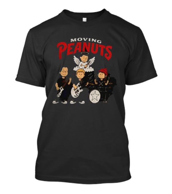 Moving Peanuts Rush Progressive Rock Rushmore Band T-Shirt