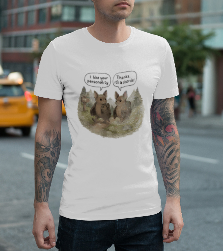 I Like Your Personality Thanks Its A Disorder Cute Bat Hiking Adventure T-Shirt