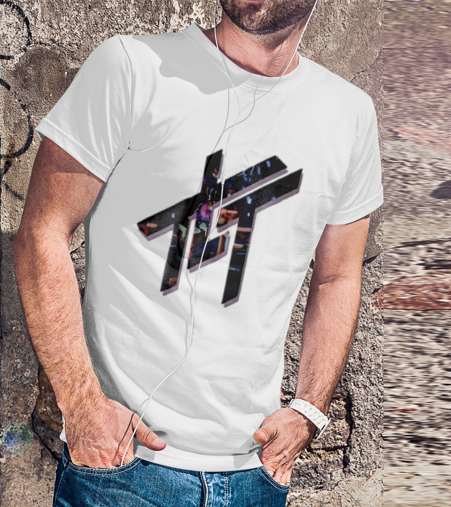 Living Tombstone Monogram Stage Lights 3D Purple Shadow T-Shirt
