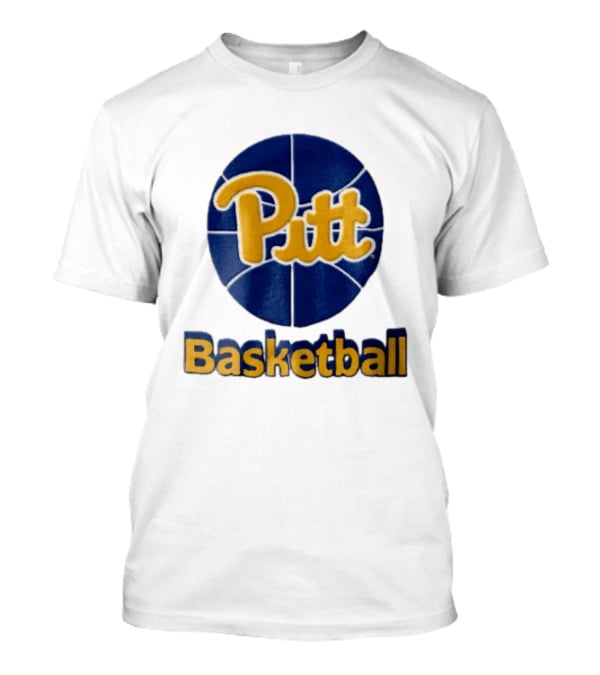 Pittsburgh Panthers Pitt Basketball Blue Sphere Yellow Script NCAA 3D T-Shirt