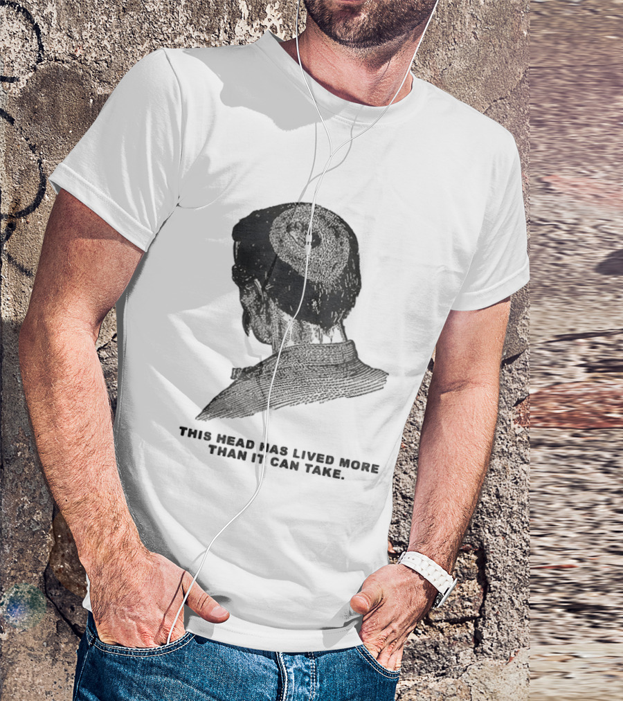 This Head Has Lived More Than It Can Take Vintage Woodcut T-Shirt