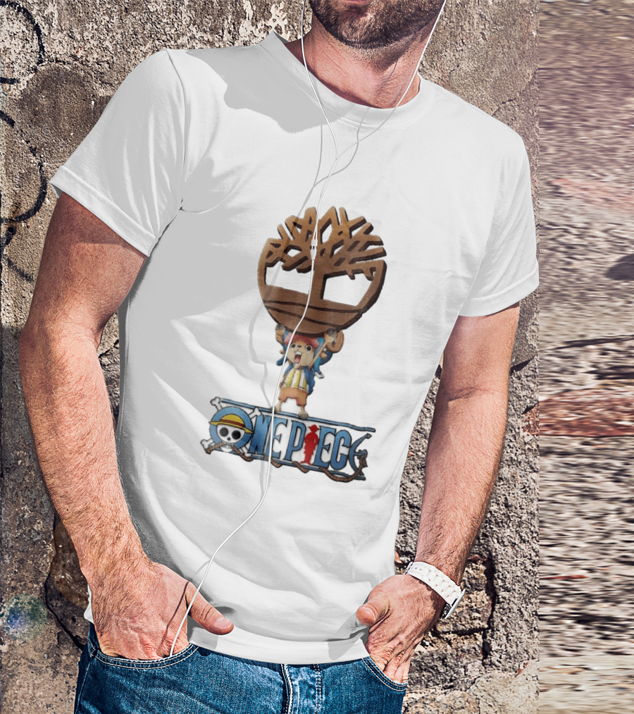 Timberland One Piece Reindeer Chopper Holding Wooden Tree T-Shirt