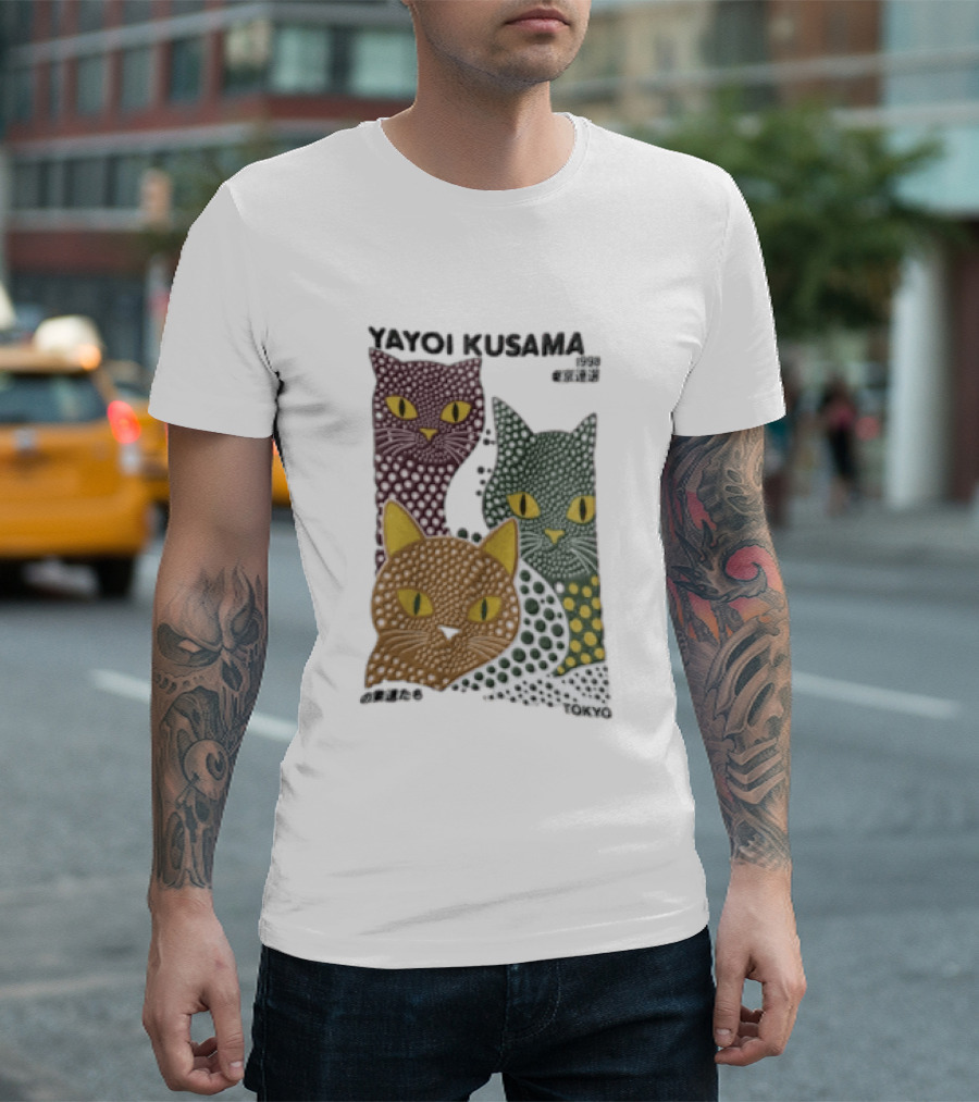 Yayoi Kusama Polka Dot Cats Tokyo T-Shirt