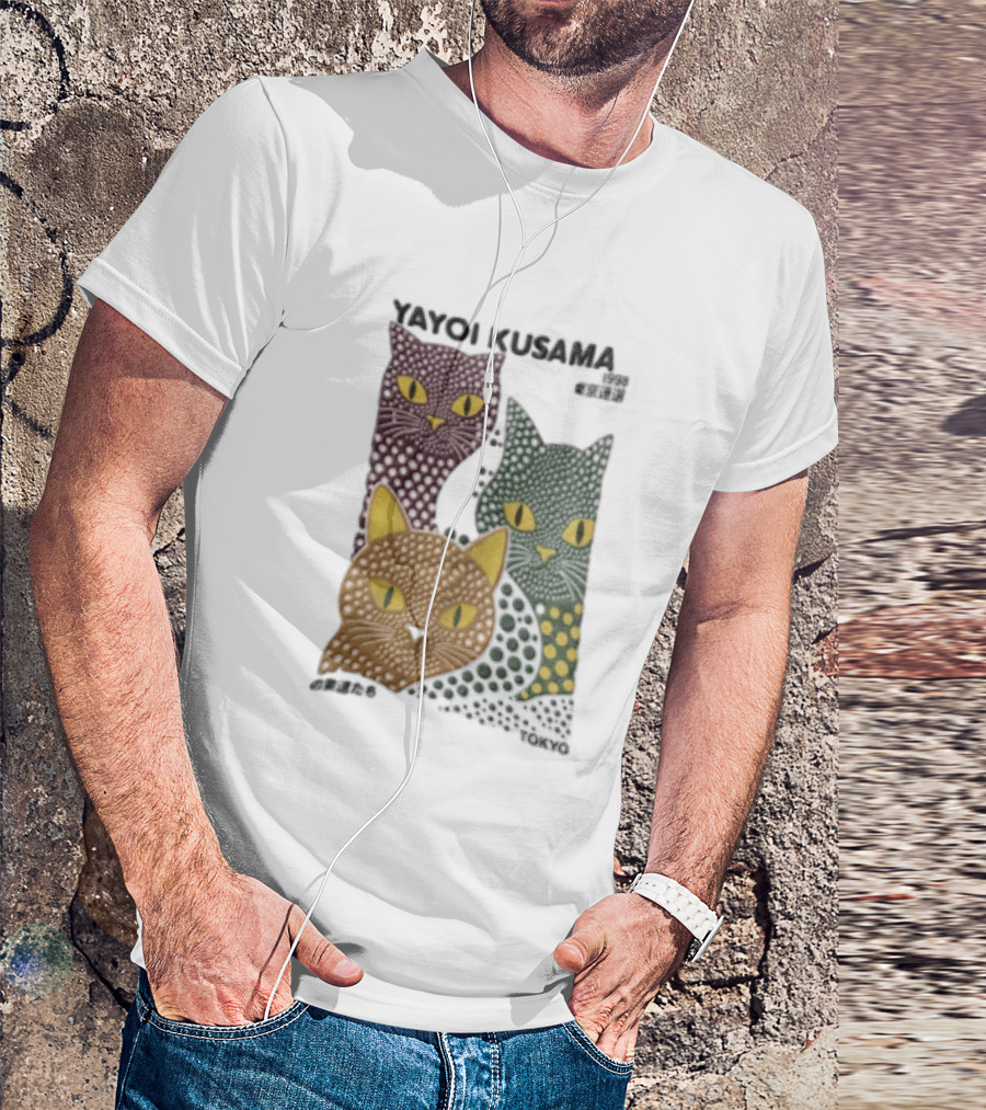 Yayoi Kusama Polka Dot Cats Tokyo T-Shirt