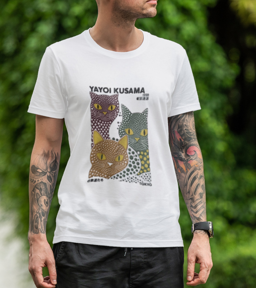 Yayoi Kusama Polka Dot Cats Tokyo T-Shirt