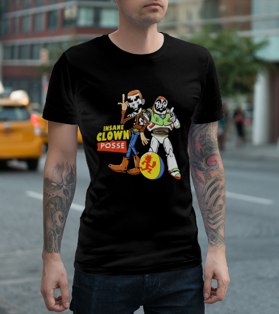 Insane Clown Posse Woody Buzz Lightyear Juggalo Pixar Ball T-Shirt