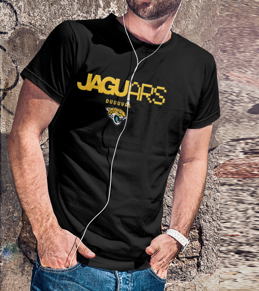 Jacksonville Jaguars Duuuval Pixel Art Jaguars Head T-Shirt