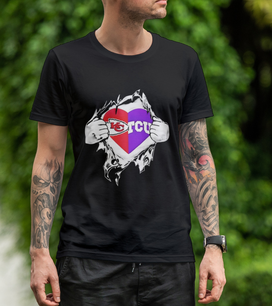 Kansas City Chiefs TCU Horned Frogs Heart Inside Me T-Shirt