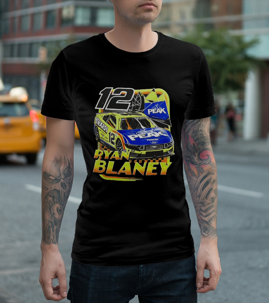 Ryan Blaney 12 Menards Car Peak Racing NASCAR T-Shirt