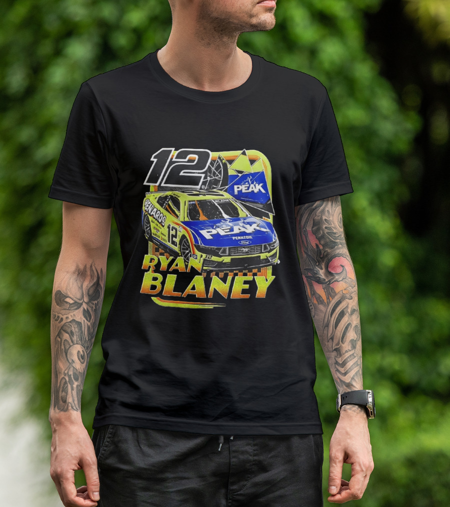 Ryan Blaney 12 Menards Car Peak Racing NASCAR T-Shirt