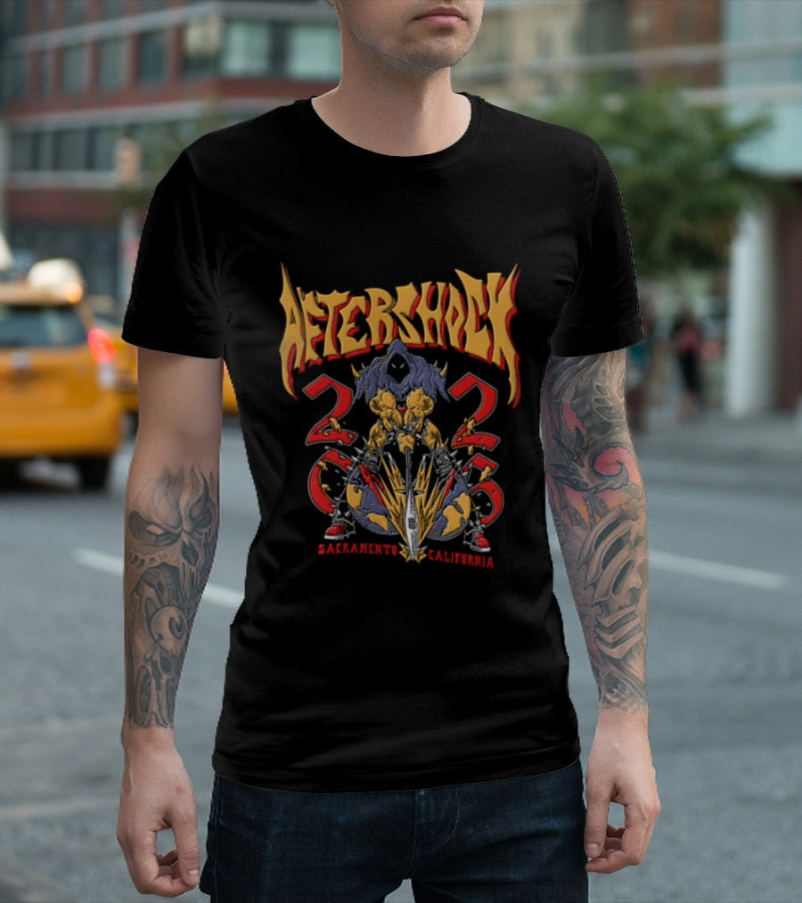 Aftershock 2023 Sacramento California Creature Spear World T-Shirt