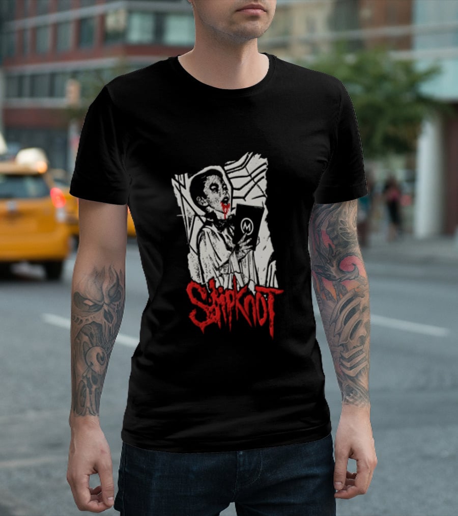 Slipknot Bloody Vampire Choir Horror Holding M Book T-Shirt