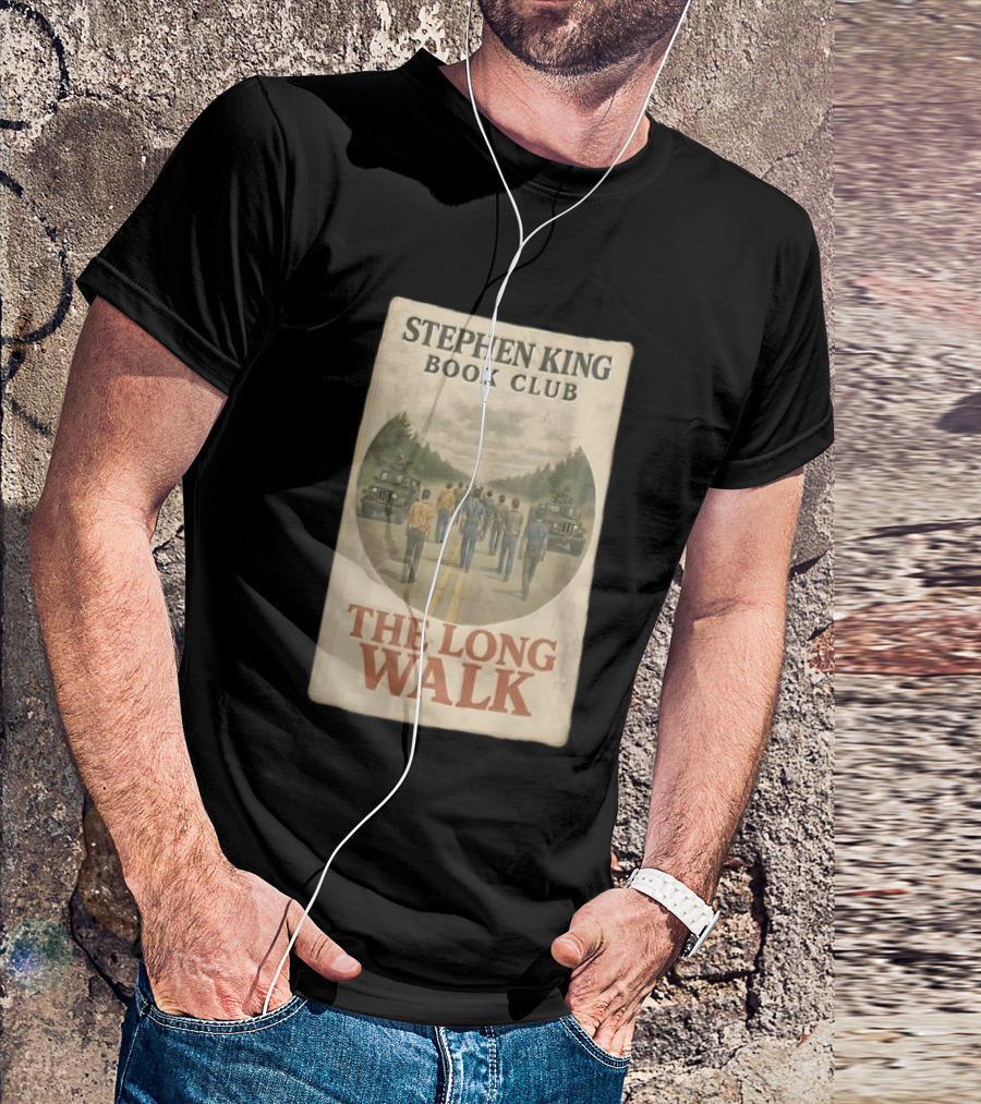 Stephen King Book Club The Long Walk Highway Military Jeeps T-Shirt