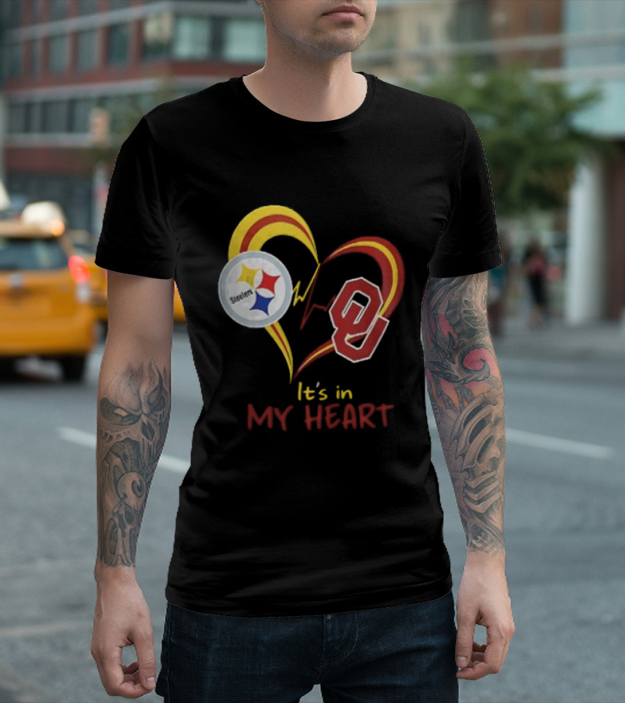 Pittsburgh Steelers Oklahoma Sooners It's In My Heart T-Shirt