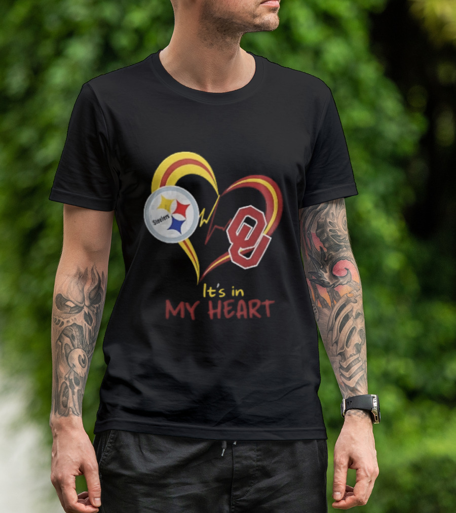 Pittsburgh Steelers Oklahoma Sooners It's In My Heart T-Shirt