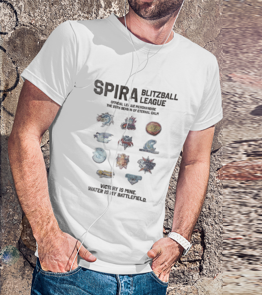 Spira Blitzball League 25th Season Eternal Calm Victory Is Mine Water Is My Battlefield T-Shirt