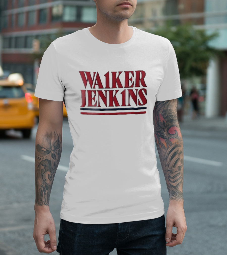 Walker Jenkins WA1KER JENK1NS Red Navy Blue Stripes T-Shirt
