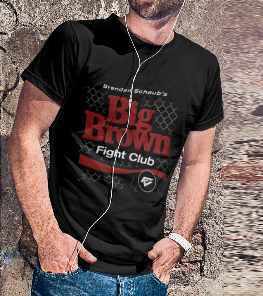 Brendan Schaub Big Brown Fight Club Chain Link Fence Red Wave T-Shirt