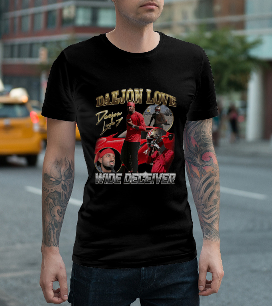 Daejon Love Wide Deceiver Red Car Helmet Bold Look T-Shirt