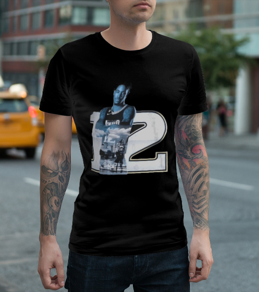 Essentials Ja Morant Black Memphis Grizzlies Player Number 12 T-Shirt