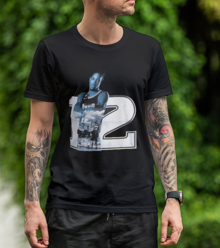 Essentials Ja Morant Black Memphis Grizzlies Player Number 12 T-Shirt