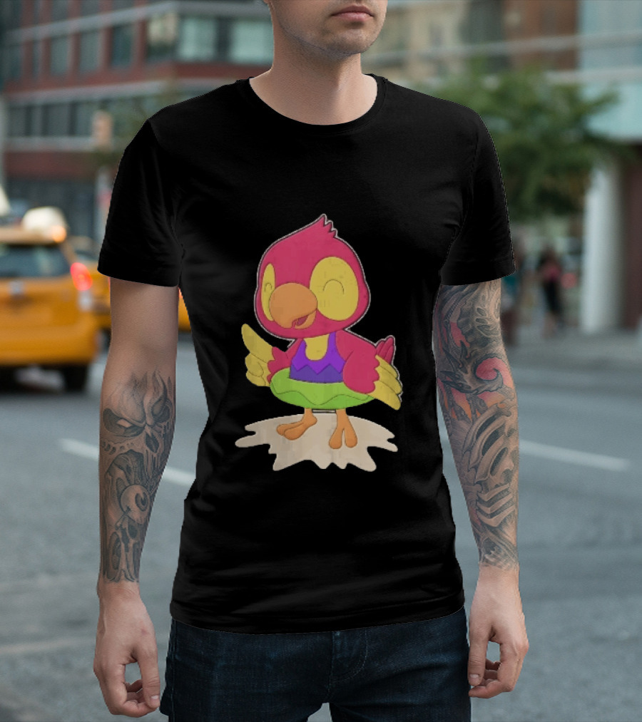 Parrot Inflatable Float Summer Fun Bird T-Shirt