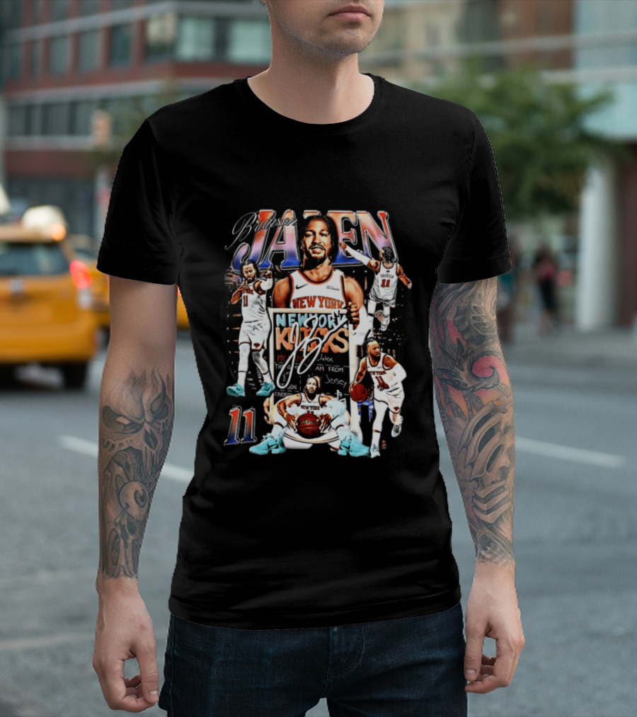 Jalen Brunson New York Knicks 11 NBA King Jersey Fan Art Collection T-Shirt