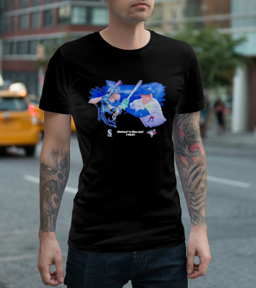 Seattle Mariners Vs Toronto Blue Jays Baseball Showdown Journey T-Shirt