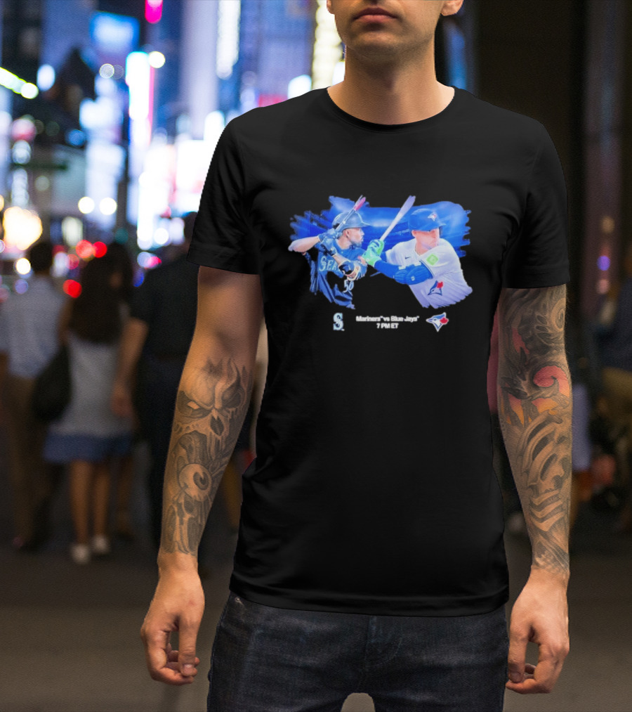 Seattle Mariners Vs Toronto Blue Jays Baseball Showdown Journey T-Shirt