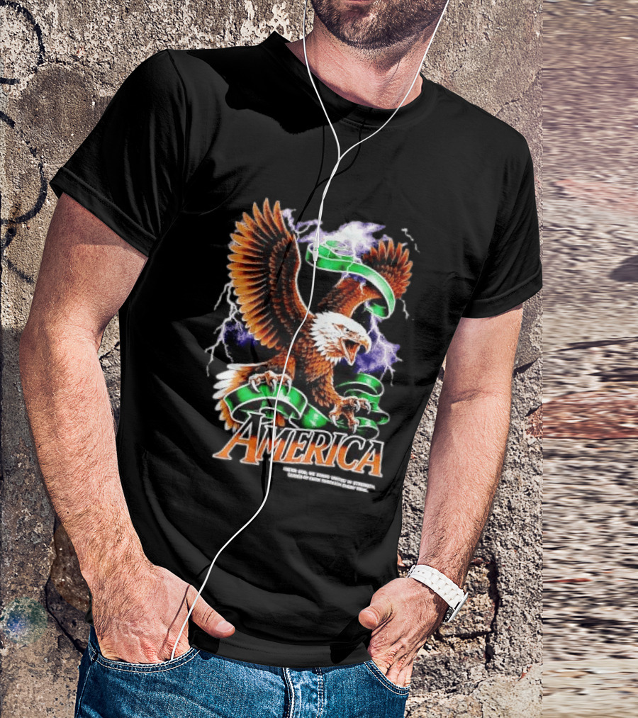 America Under God We Stand United In Strength Guided By Faith Through Every Trial Eagle T-Shirt