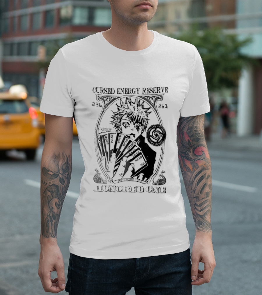 Cursed Energy Reserve Honored One Tokyo Jujutsu High Satoru Gojo Manga Void Money T-Shirt