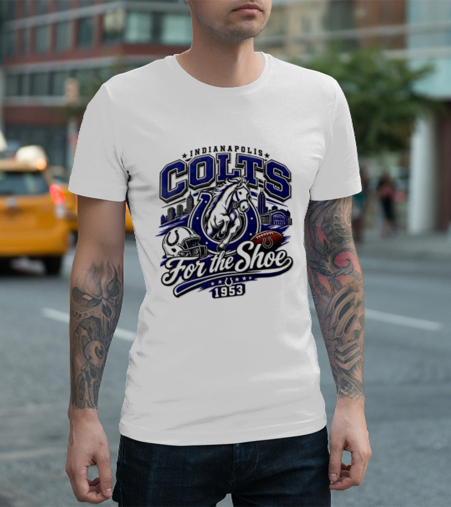 Indianapolis Colts For The Shoe 1953 Retro Football Team Spirit T-Shirt