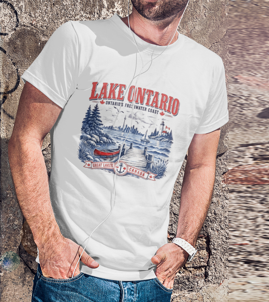 Lake Ontario Ontario's Freshwater Coast Great Lakes Canada Souvenir T-Shirt